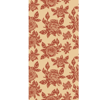 Rosa spetsdesign vardagsrum rullgardin - Tenstickers