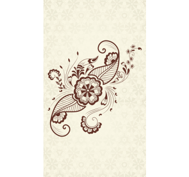 Intrikat blommotiv Rullgardin blommig - Tenstickers