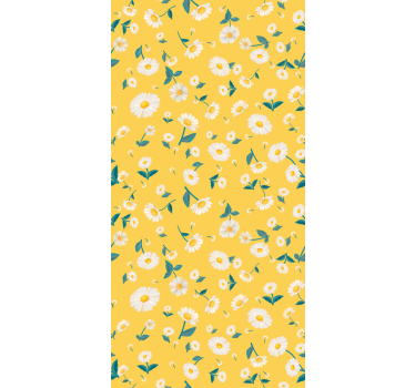 Ljusgula blommor köksfönster rullgardiner - Tenstickers