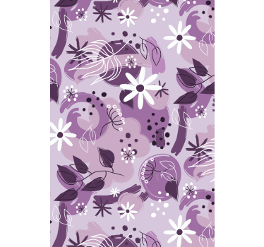 Olika lila blomma rullgardin - Tenstickers
