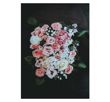 Blommande blomsterarrangemang Rullgardin blommig - Tenstickers