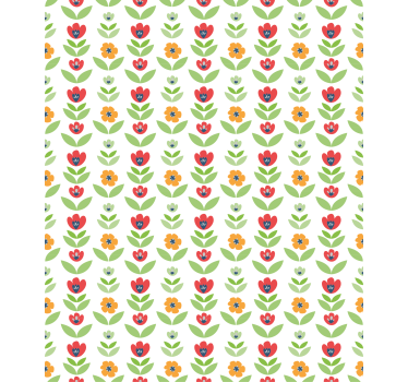 Blommor och blad rullgardin - Tenstickers
