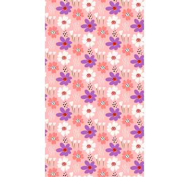 Blommönster glädje Rullgardin blommig - Tenstickers