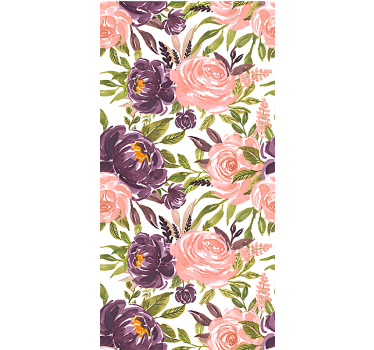 Charmiga akvarellblommor Rullgardin vardagsrum - Tenstickers