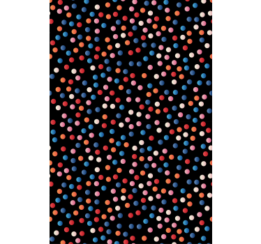 Färgglada prickar Rrullgardin barn - Tenstickers