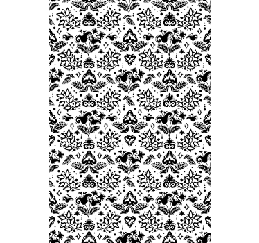 Rutor polska traditionell blomma rullgardin - Tenstickers