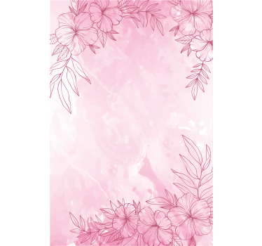 Rosa blomma Rullgardin blommig - Tenstickers