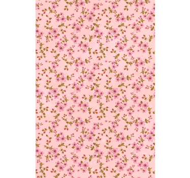 Akvarell rosa blommor och rulla rullgardiner - Tenstickers