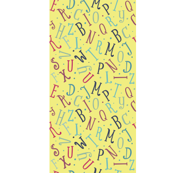 Färgglada bokstäver barn rullgardin - Tenstickers