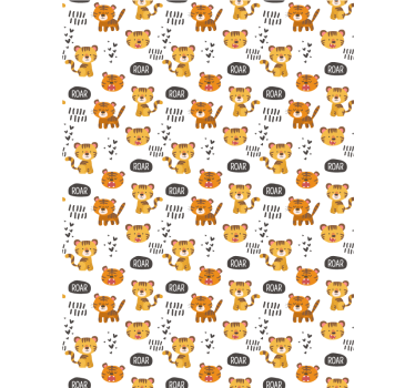 Babytigrar som ryter Rrullgardin barn - Tenstickers