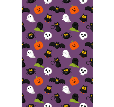 Halloween tema karaktärer barn rullgardin - Tenstickers