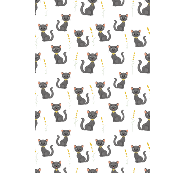 Söt katt med krage barn rullgardin - Tenstickers