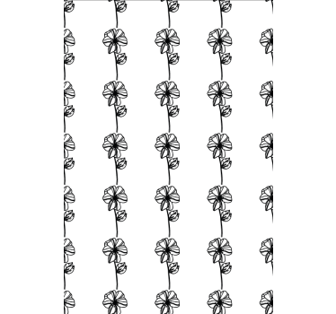 Daisy flower modern line art blomma rullgardin - Tenstickers
