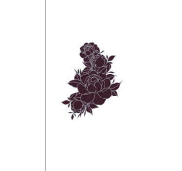 Graciösa svarta rosor Rullgardin blommig - Tenstickers