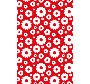 Förtjusande botaniska motiv Rullgardin blommig - Tenstickers