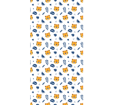 Tiger cub huvud och slända barn rullgardin - Tenstickers