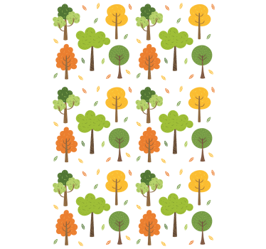 Färgglada träd modern rullgardin - Tenstickers