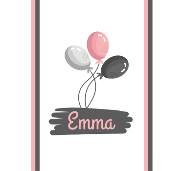 Ballonger med namn Rrullgardin barn - Tenstickers