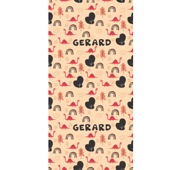 Jurassic nordic theme personalized rullgardin - Tenstickers