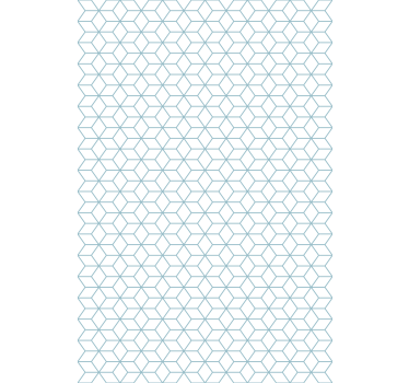Hexagon konturmönster nordisk rullgardin - Tenstickers