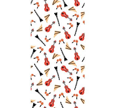 Elegant grönt fiolmönster vardagsrum rullgardin - Tenstickers