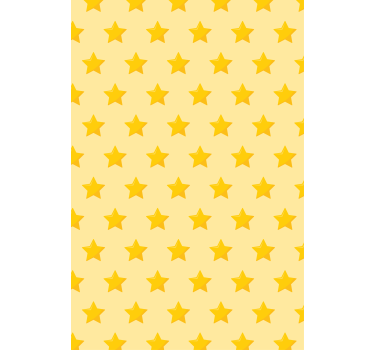 Gul klassisk stjärna originalgardin - Tenstickers
