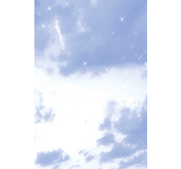 Ljusblå realistisk himmel moln rullgardin - Tenstickers