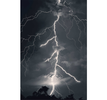 Mörk storm med belysning moln rullgardin - Tenstickers