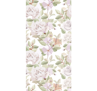 Graciös botanisk sammansättning Rullgardin blommig - Tenstickers