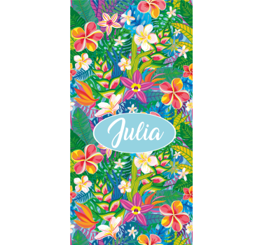 Tecknade blommor personliga rullgardiner - Tenstickers