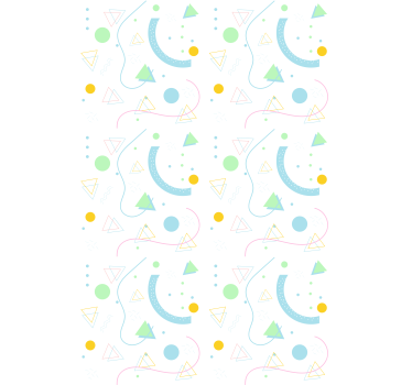 Gröna och blå trianglar mönster nordisk rullgardin - Tenstickers