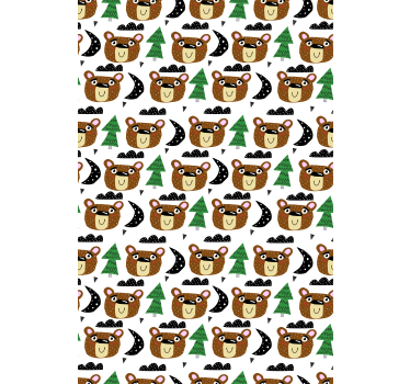 Babybjörnmönster Rrullgardin barn - Tenstickers