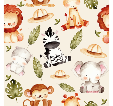 Beige safari barn rullgardin - Tenstickers