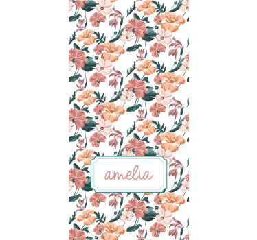 Vackra pastellblommor mönster personliga rullgardiner - Tenstickers