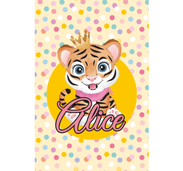 Anpassad baby tiger Rrullgardin barn - Tenstickers