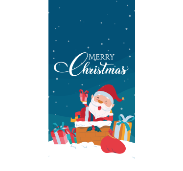 God jul med tomten annan rullgardin - Tenstickers