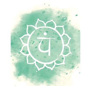Vacker hjärta chakra symbol buddha rullgardin - Tenstickers