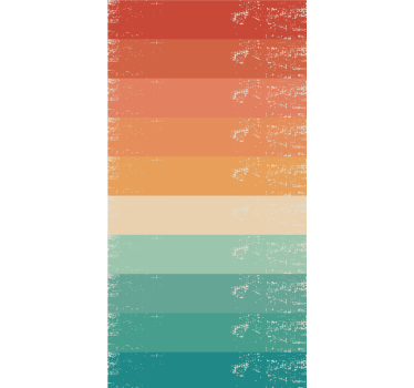Retro randig regnbåge vintage rullgardin - Tenstickers