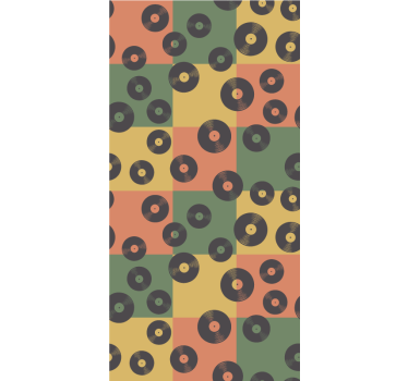 Retro vinylskivor Rullgardin mer vintage - Tenstickers