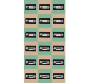 Färgglada vhs retro mönster vintage rullgardin - Tenstickers