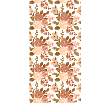 Romantiskt beige mönster Rullgardin blommig - Tenstickers