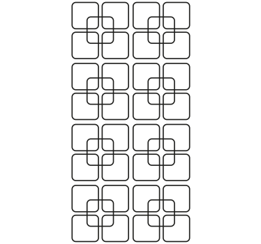 Svarta rutor stadsmönster vardagsrum rullgardin - Tenstickers