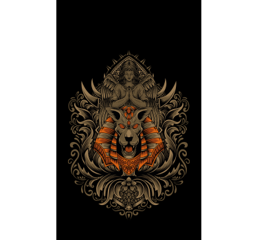 Forntida egyptisk gud 'anubis' rullgardin elegans - Tenstickers