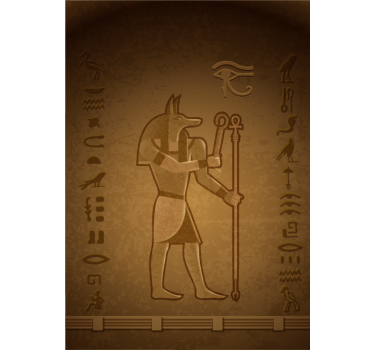 Egyptisk mytologi gud 'seth' original rullgardin - Tenstickers