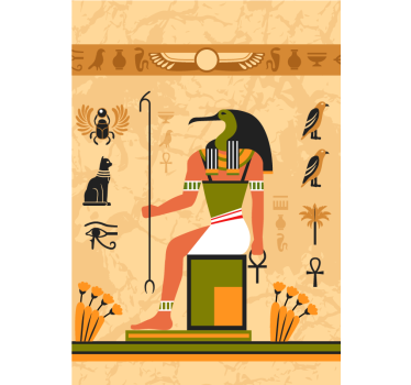 Egyptiska månens gud original rullgardin - Tenstickers