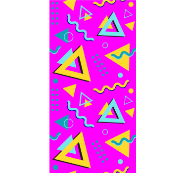 Retro trianglar mönster Rullgardin mer vintage - Tenstickers