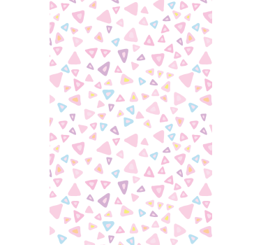 Rosa triangelmönster Rrullgardin barn - Tenstickers
