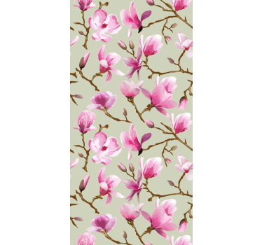 Vacker lila magnolia trädtopp blomma rullgardin - Tenstickers