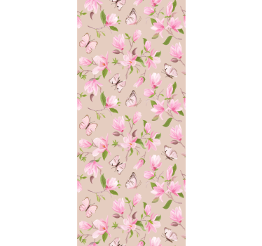 Rosa magnolia blomma rullgardin - Tenstickers