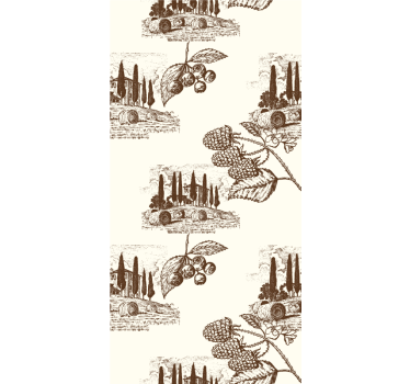 Elegant vinranka mönster Rullgardin mer vintage - Tenstickers